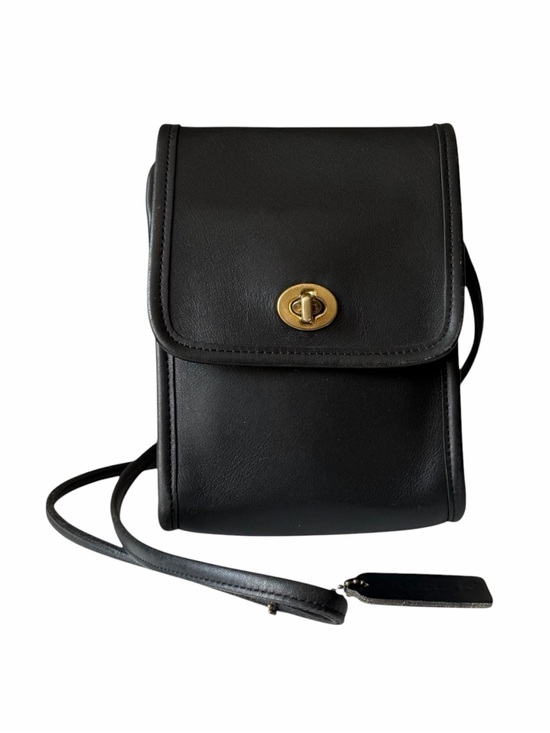 Coach Handbags - Vintage Coach 9893 Scooter Crossbody Black Leather Hang Tag